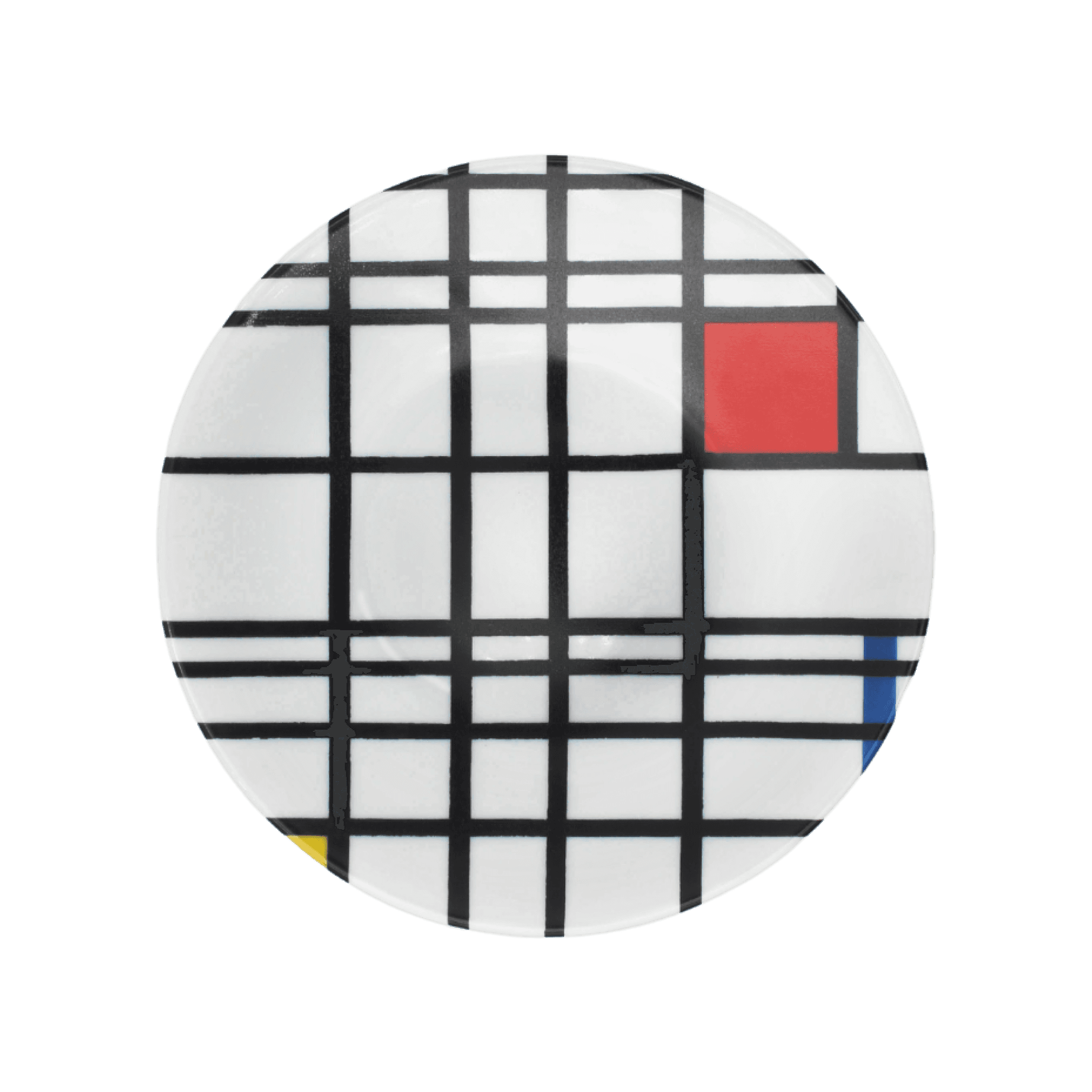 Plato para Ensalada Piet Mondrian Composition en Jaune Bleu Et Rouge