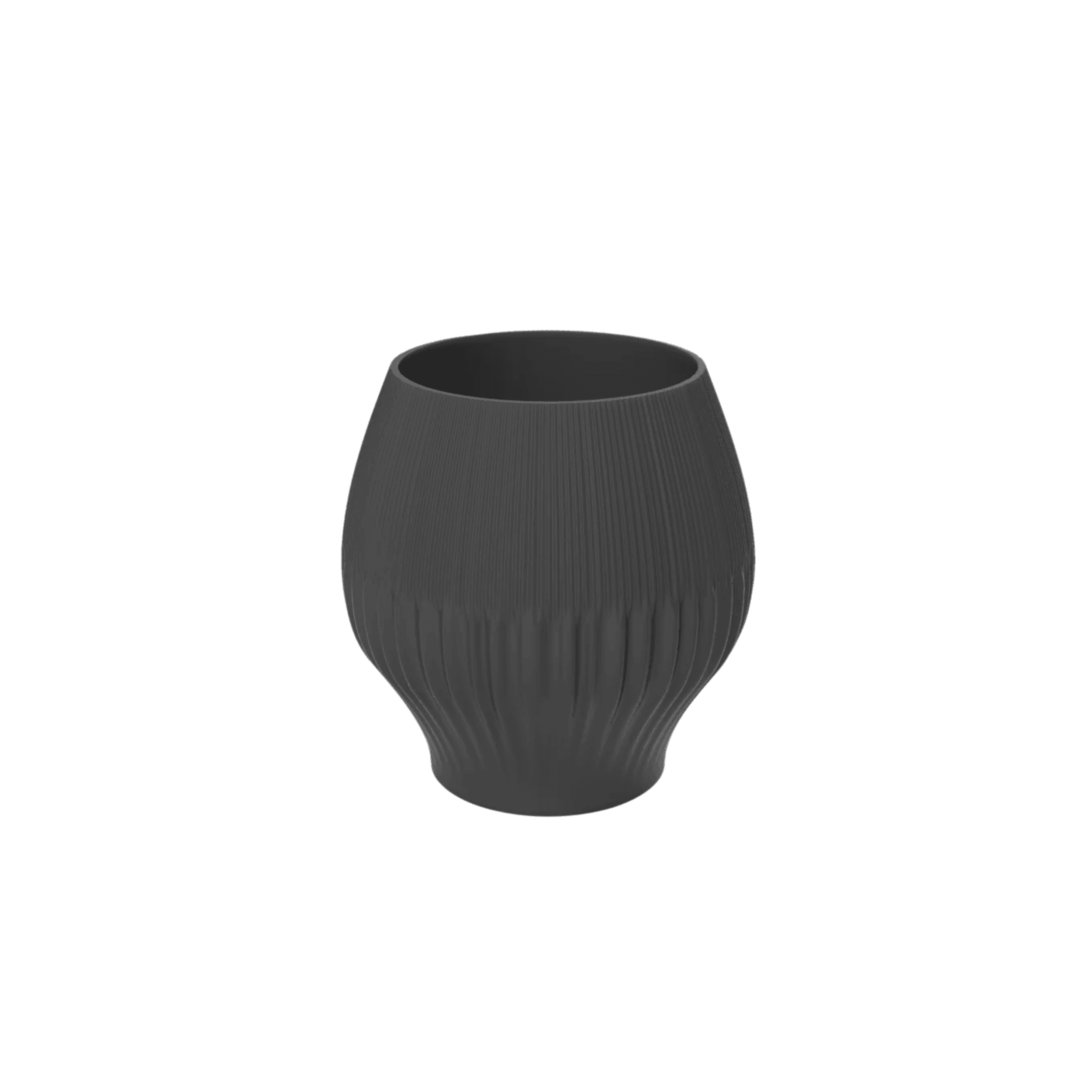 Jarron Drapeado Pequeño Porcelana Negro
