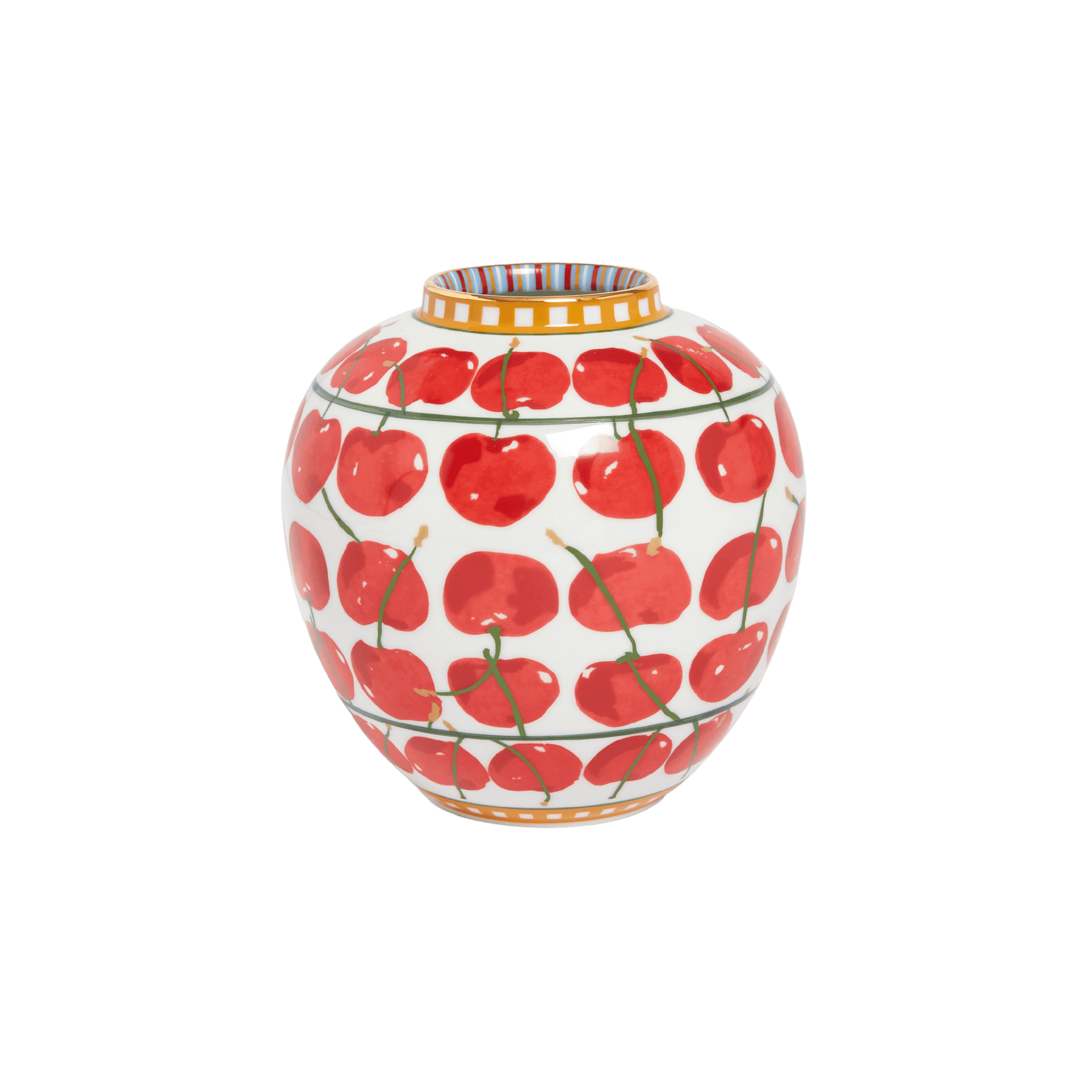 Florero de Porcelana Bubble Cherries Avorio Ivory
