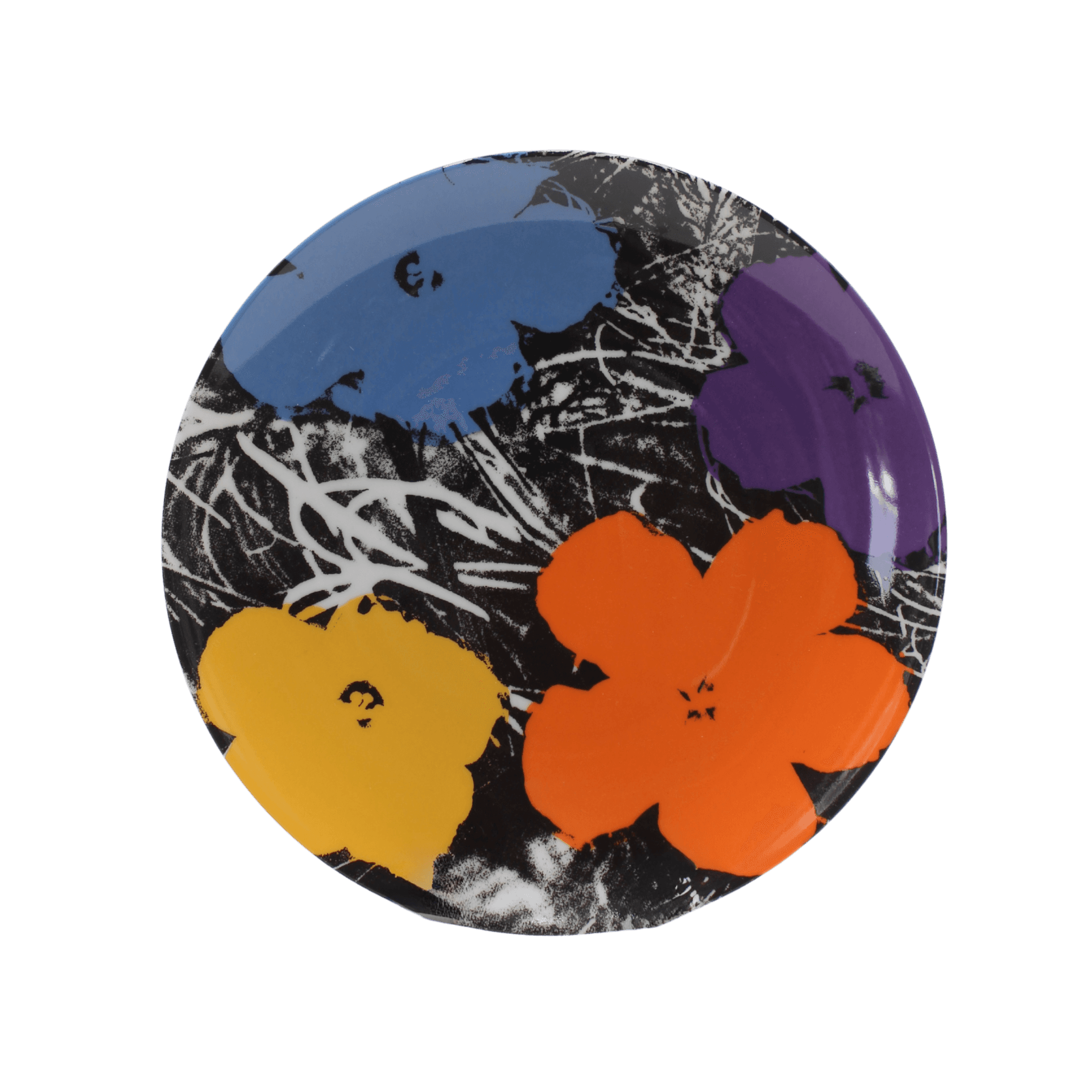 Plato para Ensalada Flower Blue Purple Red