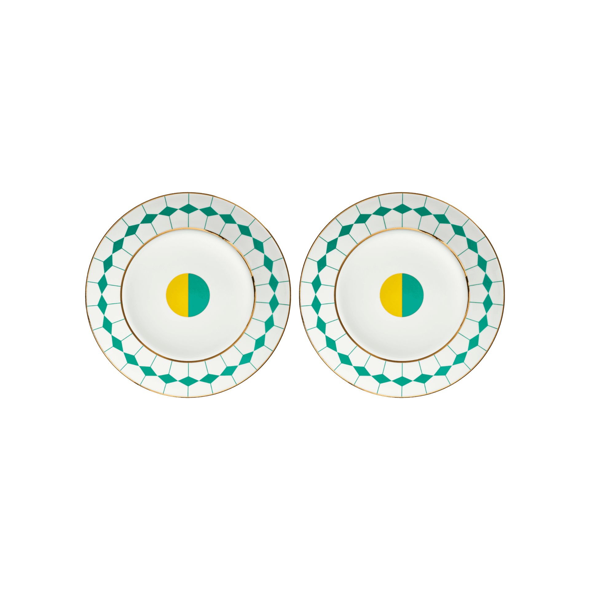 Set de 2 Platos para Postre Ponta de Porcelana