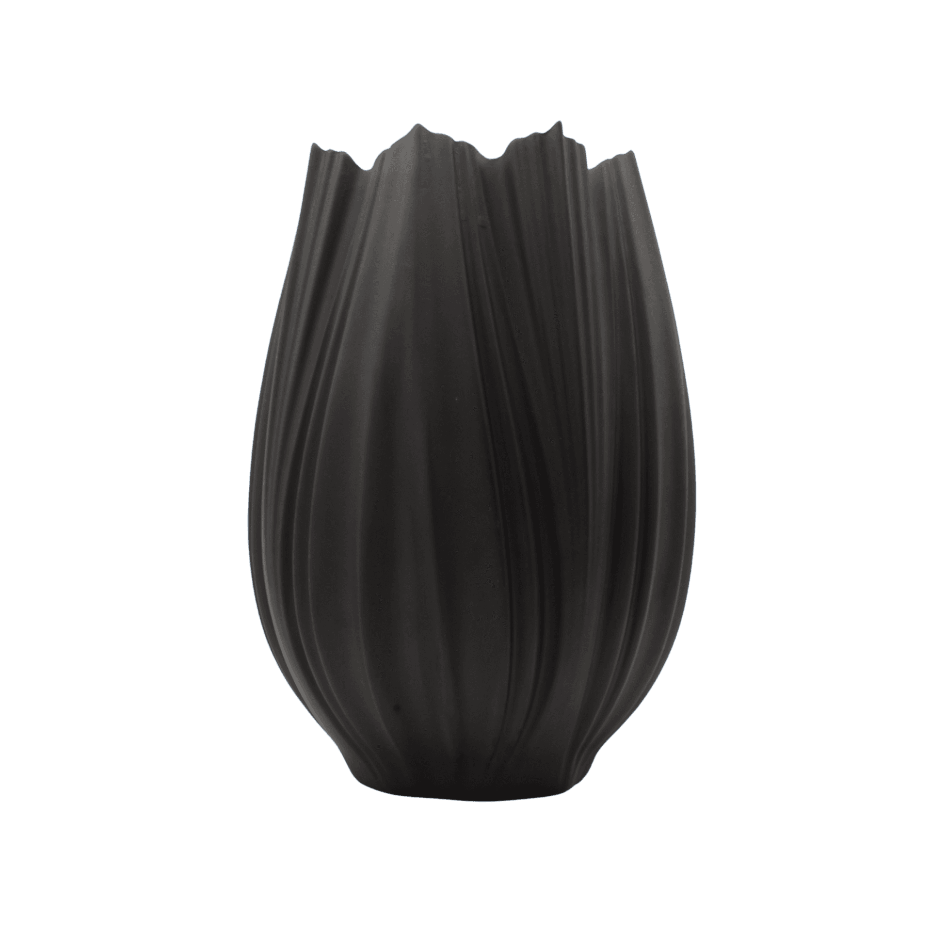 Jarron Coral Neve Grande Porcelana Negro