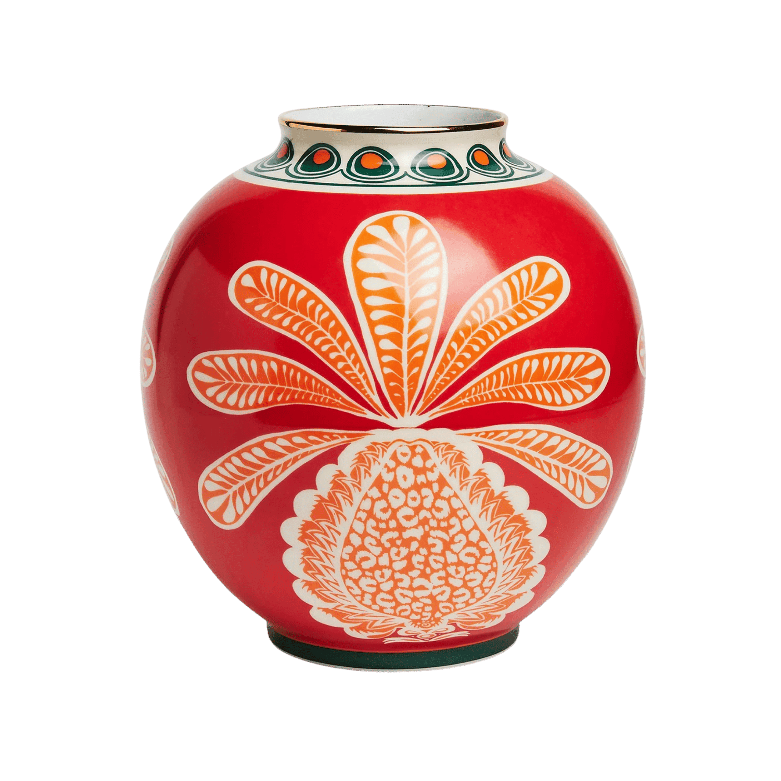 Florero de Porcelana Big Bubble Pineapple Bordeaux Xl