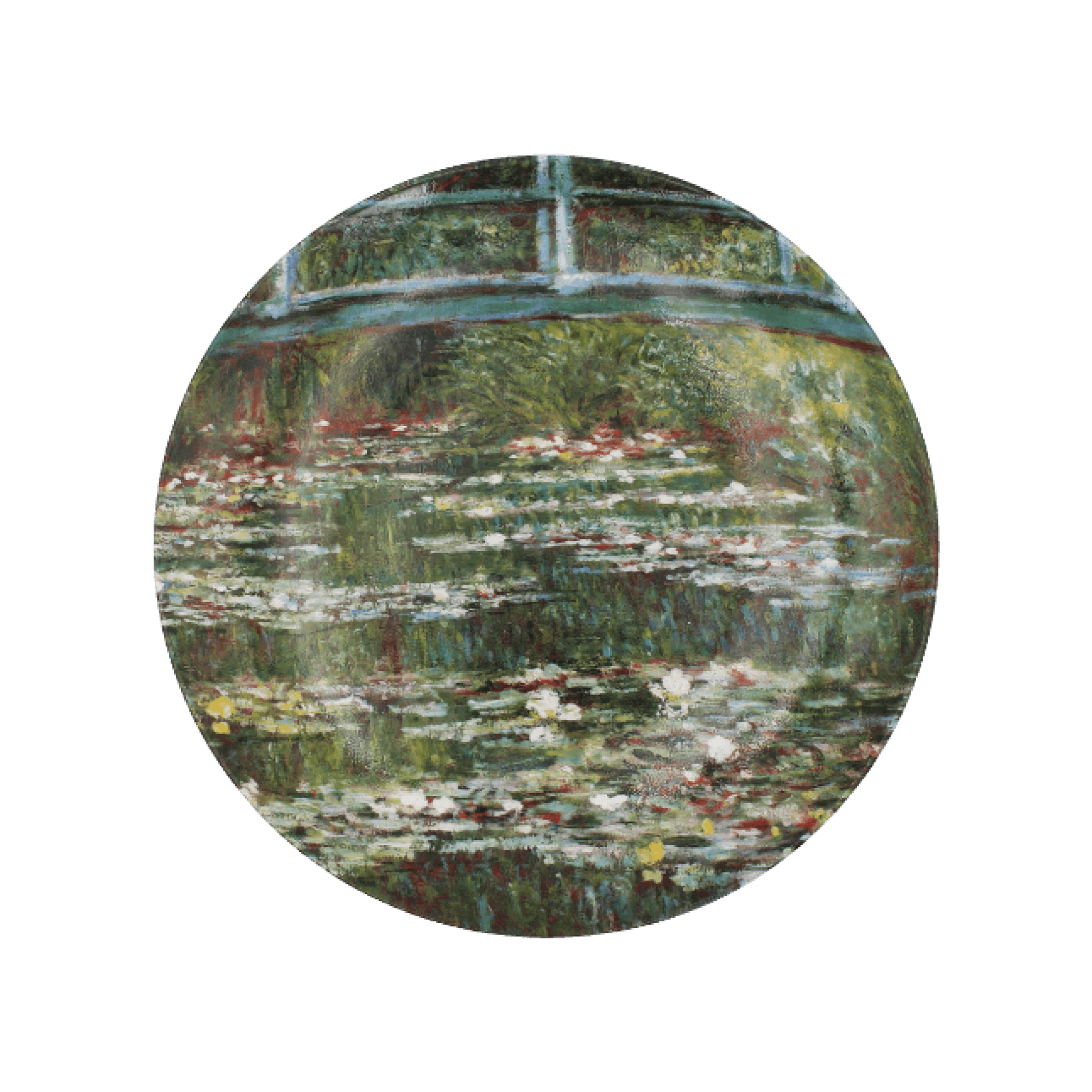 Plato para Ensalada Claude Monet Bridge Over A Pond Of Waterlilies