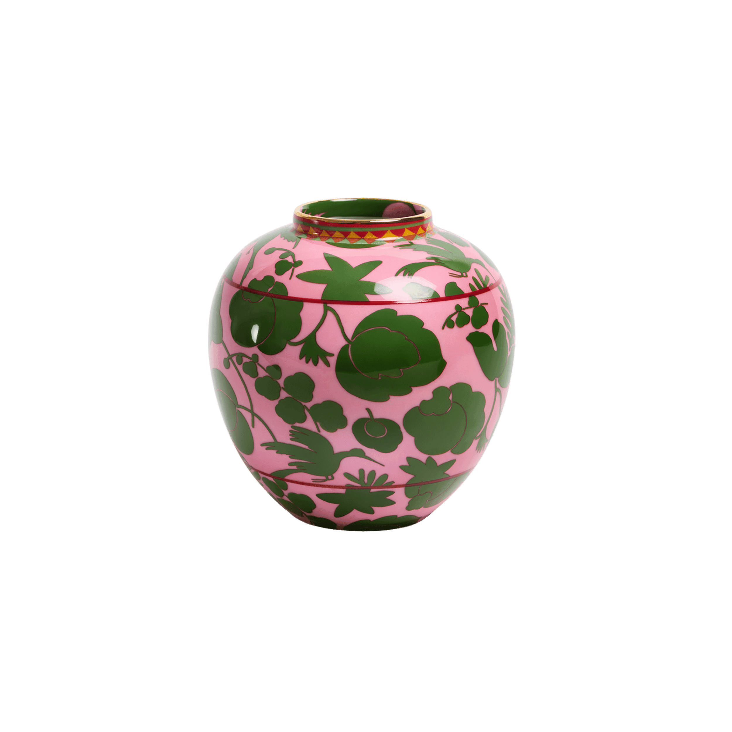 Florero de Porcelana Bubble Wildbird Rosa Verde Pequeño