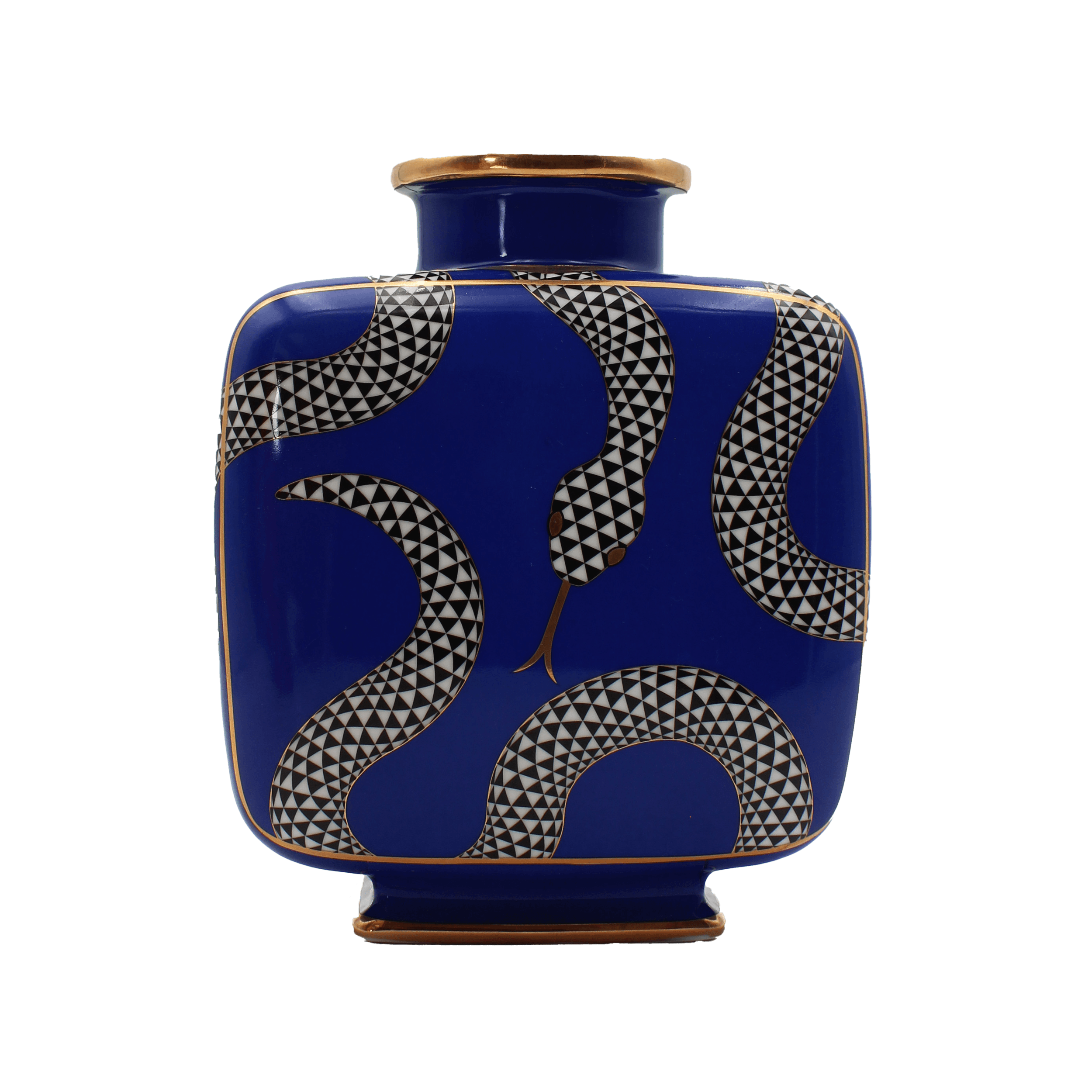 Jarron Cuadrado Eden Azul