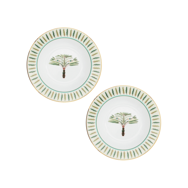SET DE 2  PLATOS PARA SOPA DE PORCELANA EDEN