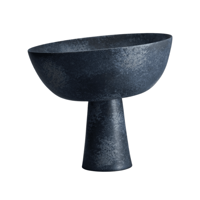 BOWL TERRA CON SOPORTE AGED IRON MEDIANO