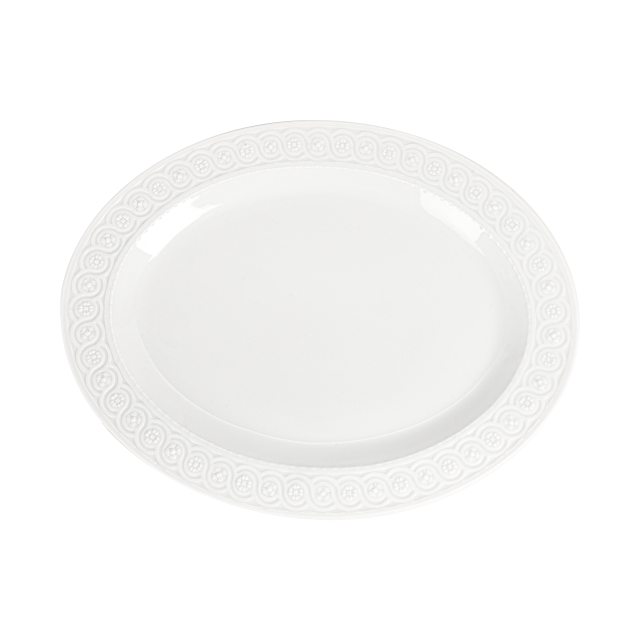PLATO OVALADO DE SERVICIO LOUVRE WHITE