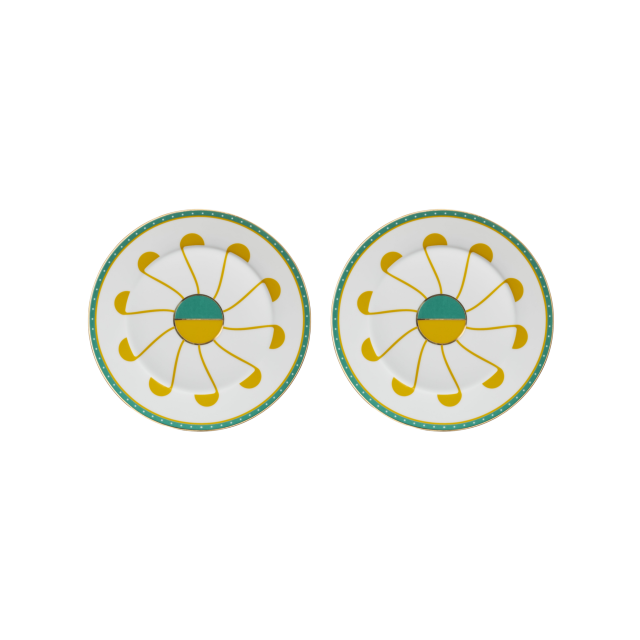 SET DE 2 PLATOS PARA PAN PEDRA DE PORCELANA
