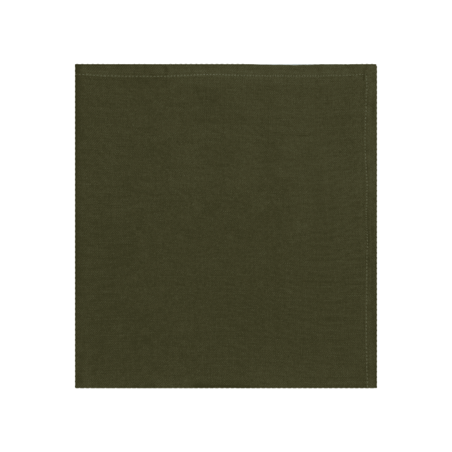 SET DE 4 SERVILLETAS LINO Y SATEEN OLIVO
