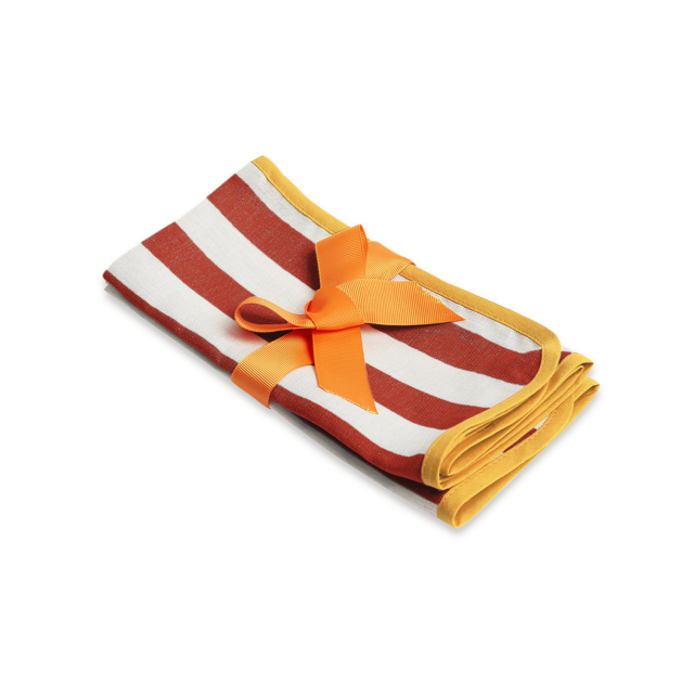 SET DE 2 SERVILLETAS LINO RIVIERA MATTONE