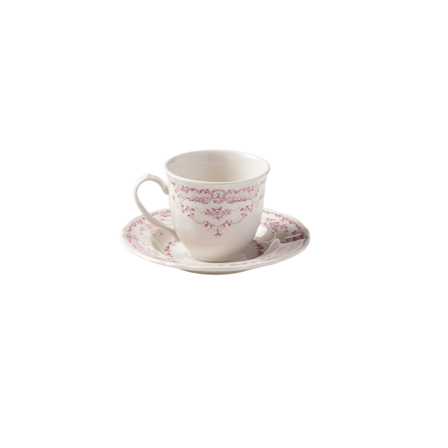 SET TAZA Y PLATO ROSE PINK