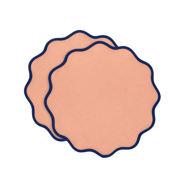 SET DE 2 MANTELES INDIVIDUALES LINO CLOUD RAINBOW ROSE PALE PINK