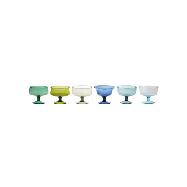 SET DE 6 COPAS BOWL NUANCE AZUL VERDE