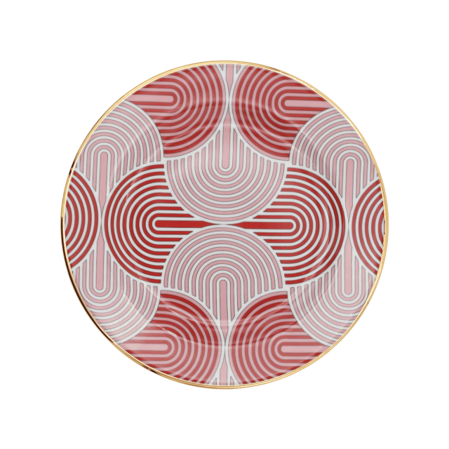 PLATO BASE DE PORCELANA SLINKY ROSA