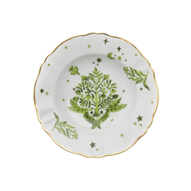 PLATO HONDO FLORAL DECAL
