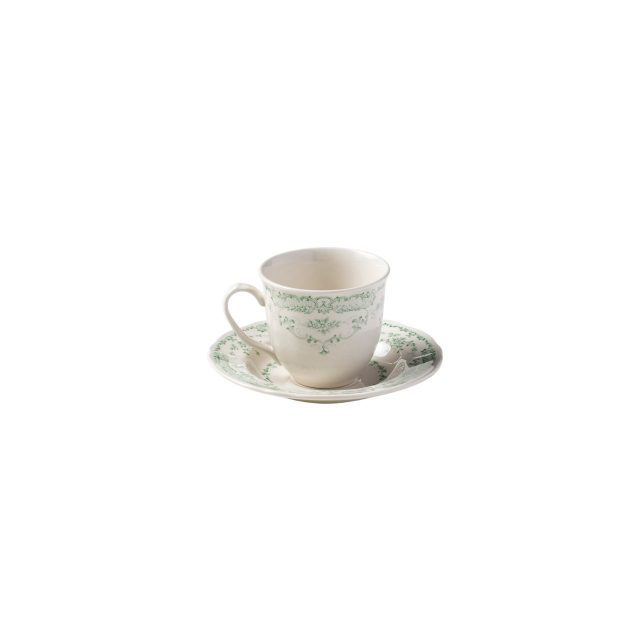 SET TAZA Y PLATO ROSE SAGE