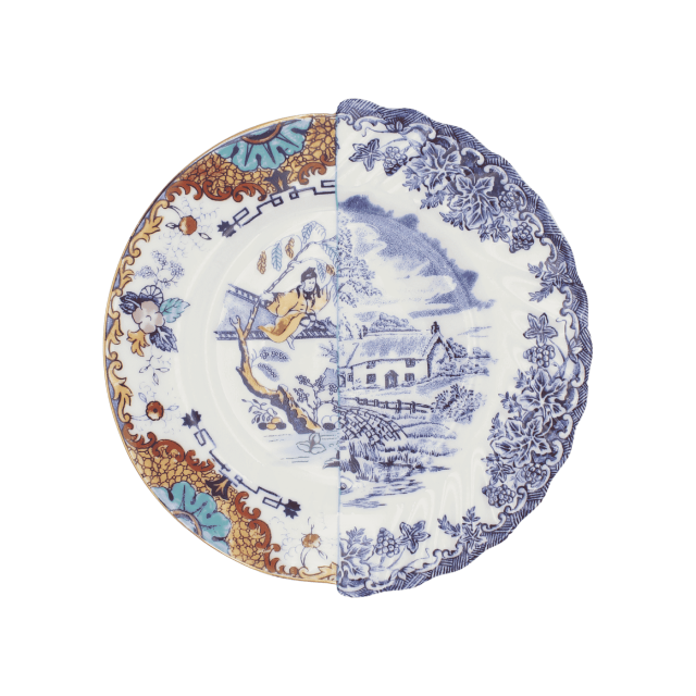 PLATO PARA POSTRE DE PORCELANA HYBRID VALDRADA