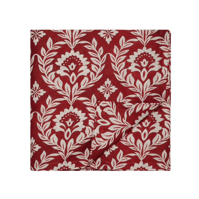MANTEL MEDIANO LINO GARLAND BORDEAUX (180X280CM)