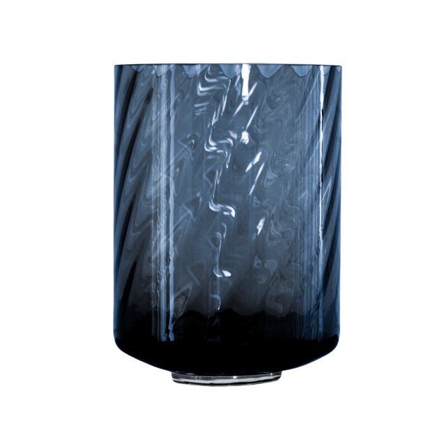 JARRON CILINDRICO SWIRL MEADOW W FOOT AZUL