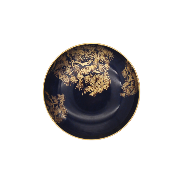 MINI PLATO ZEN BONSAI AZUL Y DORADO