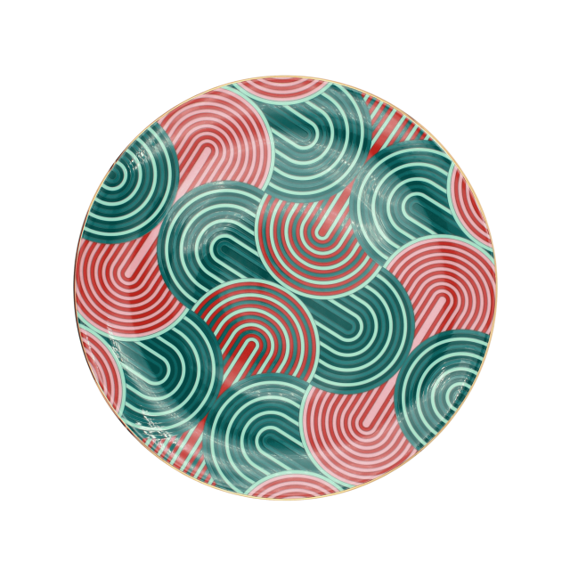 BAJO PLATO DE PORCELANA SLINKY VERDE