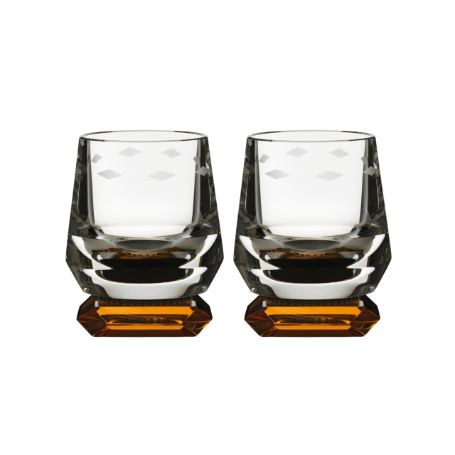 SET DE 2 VASOS WHIMSEY AMBAR AMBER DUSK COLLECTION