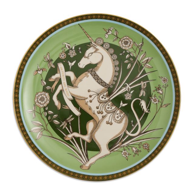 PLATO DECORATIVO DE PORCELANA THE UNICORN