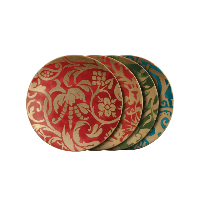 SET DE 4 PLATOS PARA POSTRE FORTUNY MIXED