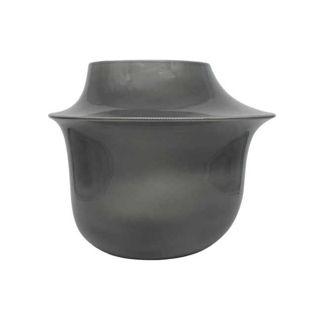 JARRON ISOLE FLOWER POT 1 GLOSSY SMOKE GREY