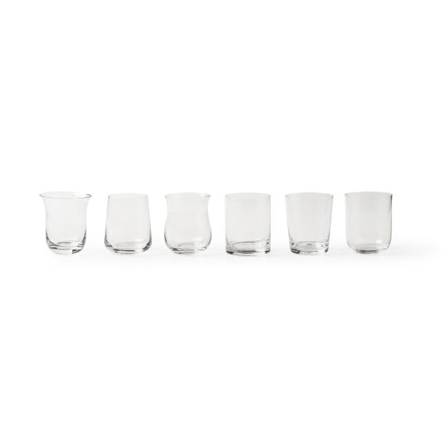 SET DE 6 VASOS TUMBLER TRANSPARENTE DIVERSO