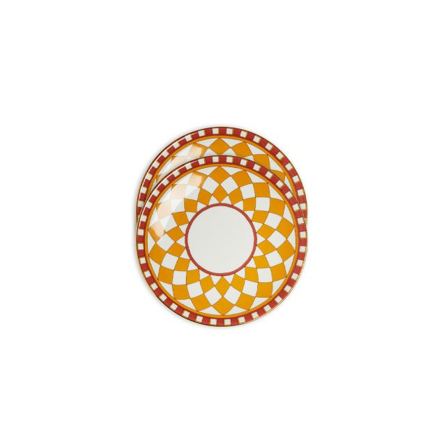SET DE 2 PLATOS PEQUEÑOS DE PORCELANA APOLLO