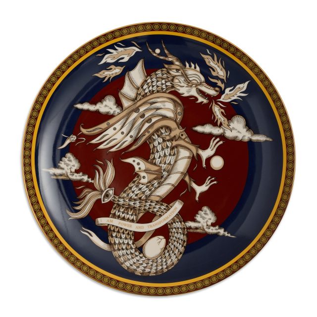 PLATO DECORATIVO DE PORCELANA THE DRAGON