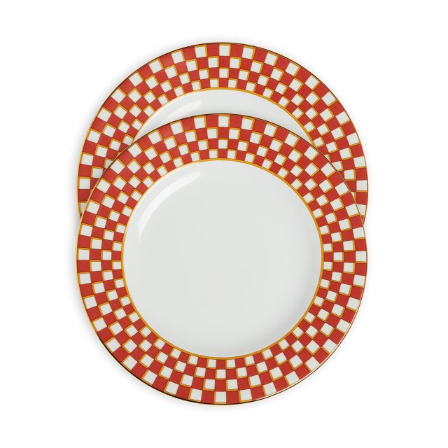 SET DE 2 PLATOS TRINCHE DE PORCELANA APOLLO