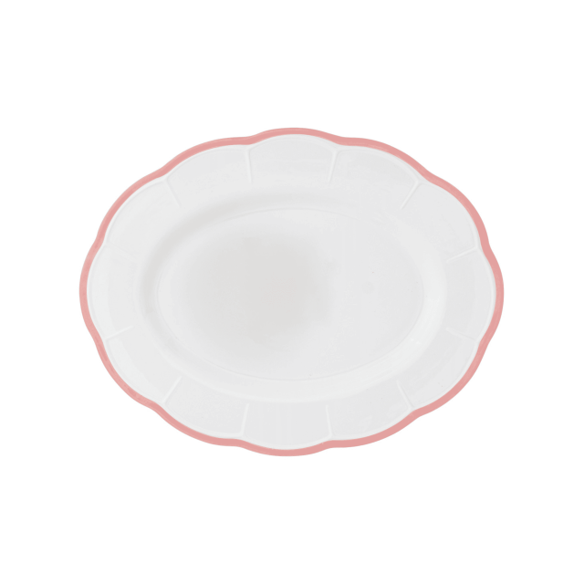 PLATO DE SERVICIO OVALADO PINK RIM