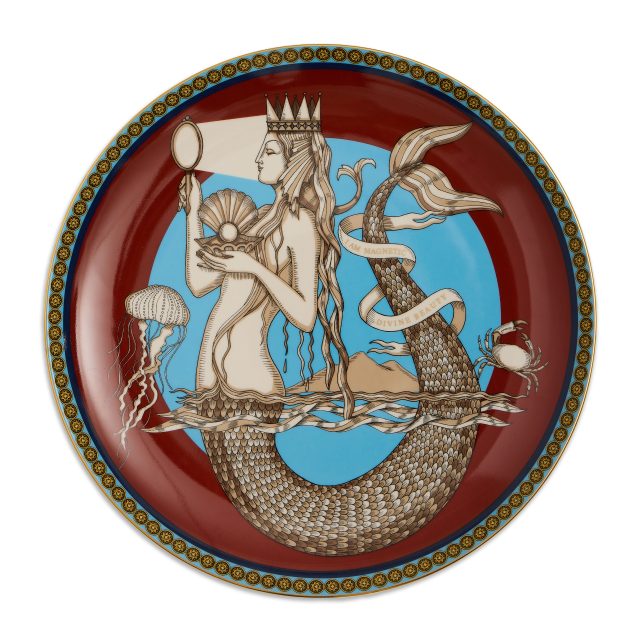 PLATO DECORATIVO DE PORCELANA THE MERMAID