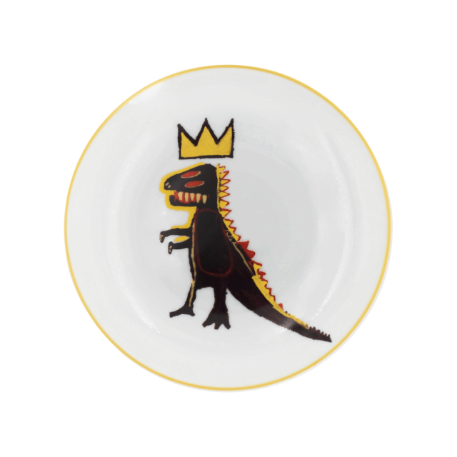 Plato trinche de porcelana Basquiat Dragon