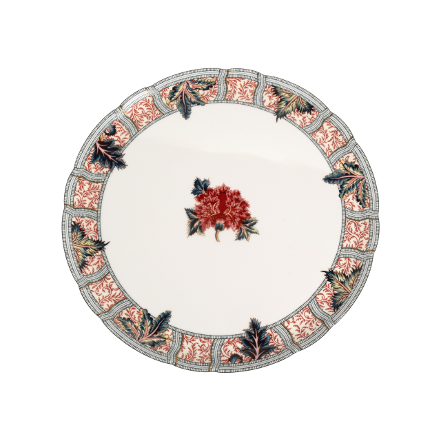 PLATO REDONDO DE SERVICIO DE PORCELANA BRAQUENIE