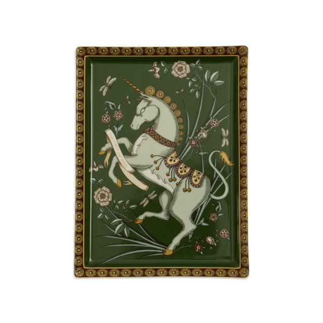 CHAROLA DE PORCELANA RECTANGULAR THE UNICORN