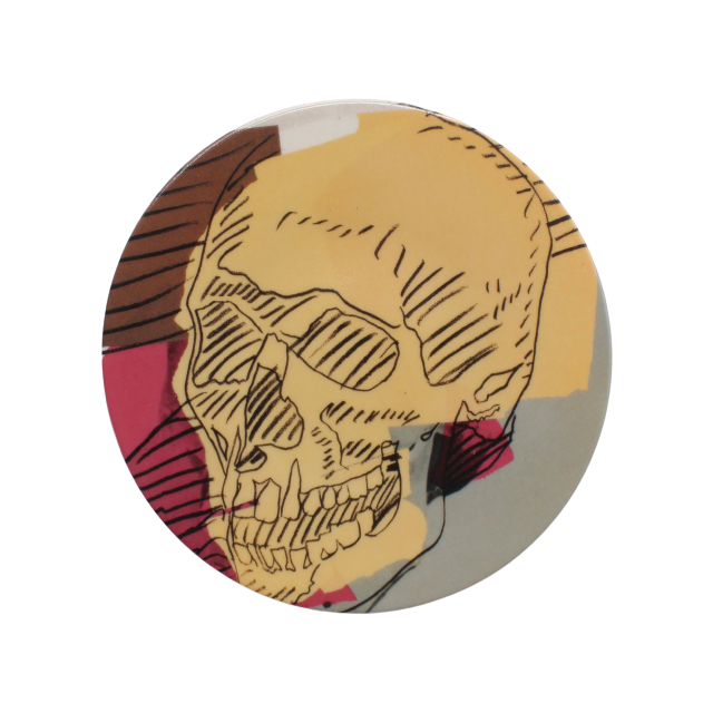 Plato para Ensalada de Porcelana SKuLL Brown Pink Beige