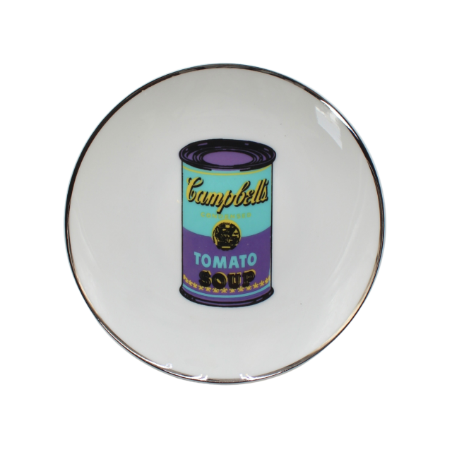 Plato para Ensalada de Porcelana Campbell Turquoise Purple platinum