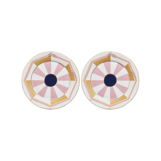SET DE 2 PLATOS PARA PAN ALVARES DE PORCELANA