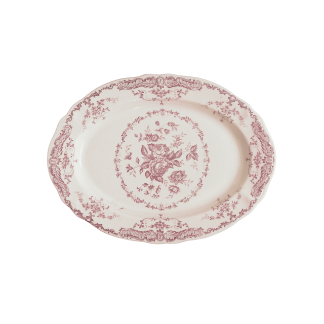 PLATO DE SERVICIO OVALADO ROSE PINK