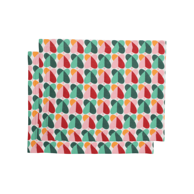 SET DE 2 MANTELES DE LINO 35 X 45 FARFALLE