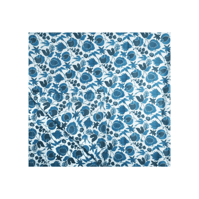 MANTEL GRANDE WILDBIRD AZUL LINO 180X280