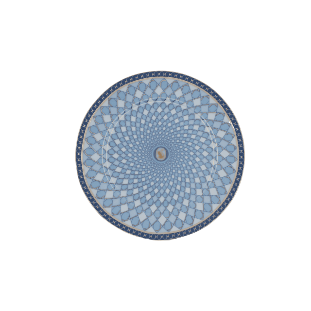 PLATO PARA POSTRE SIGNUM DECORADO AZURE
