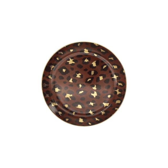 SET DE 4 PLATOS PARA POSTRE LEOPARD