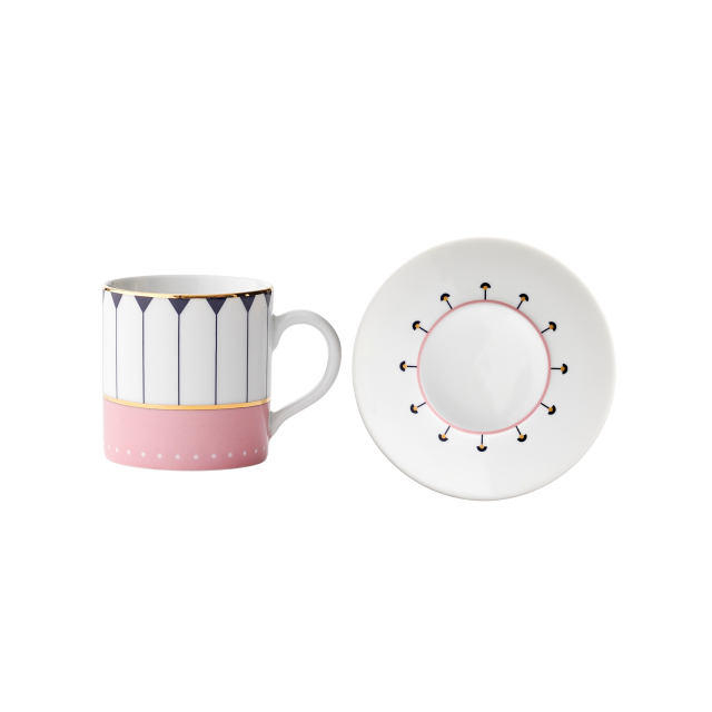 SET DE PLATO Y TAZA PARA VELVET MORNING DE PORCELANA