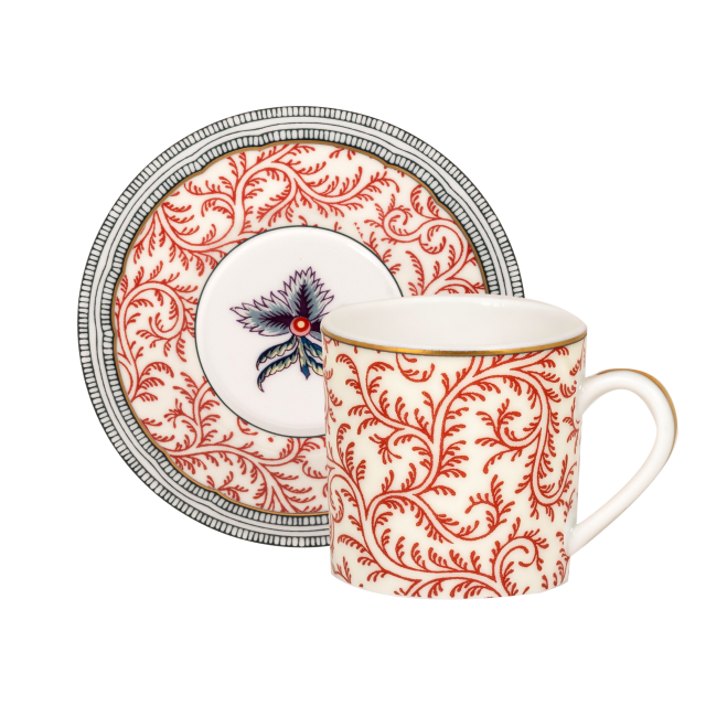 SET DE 4 TAZAS PARA ESPRESSO CON PLATITO BRAQUENIE